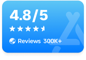 4.8 stars and 300k+ reviews